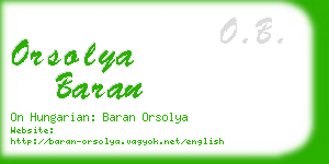 orsolya baran business card